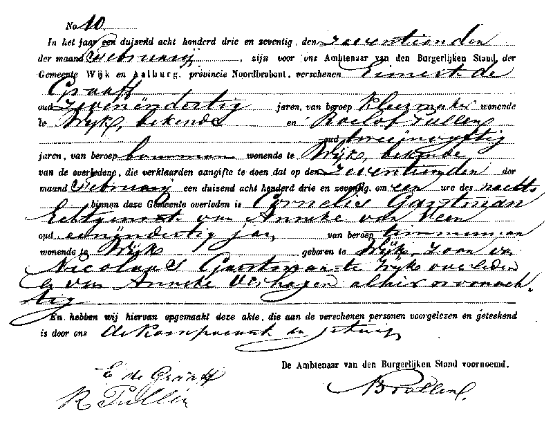 18730217 ovl akte 10 C Garstman ev A v Veen